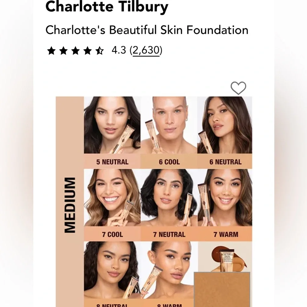 Charlotte Tilbury Beautiful Skin Foundation - Warm Tan